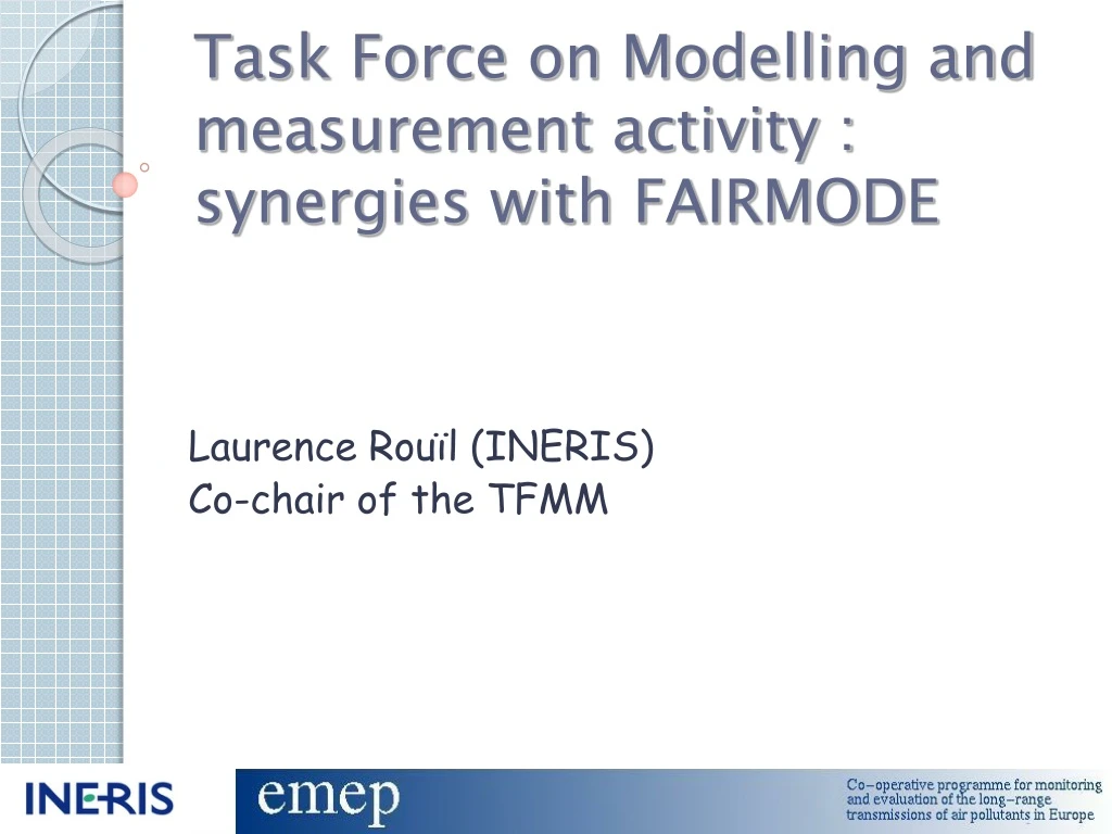task force on modelling and measurement activity synergies with fairmode
