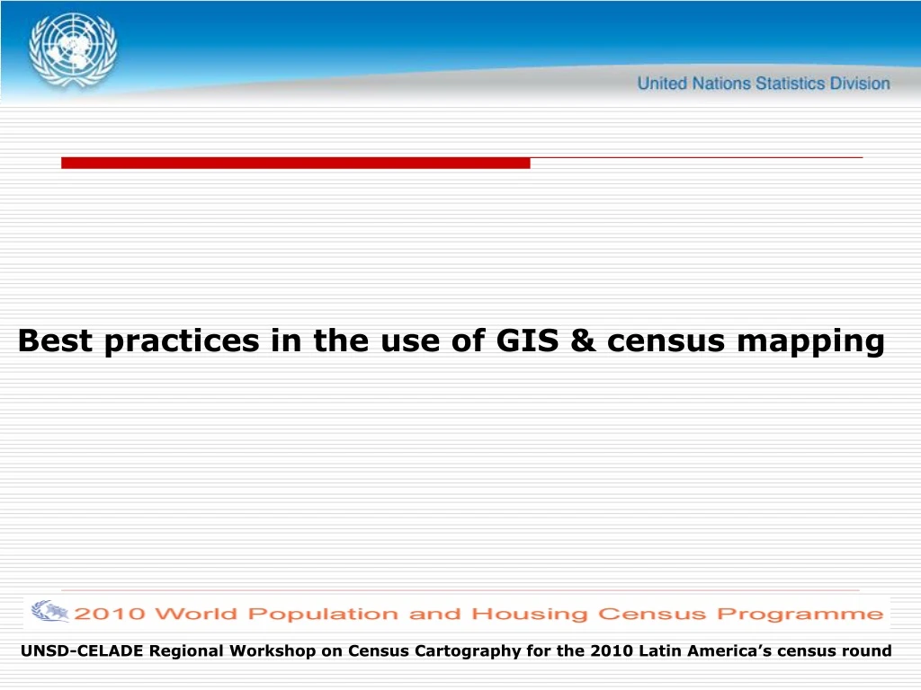 best practices in the use of gis census mapping