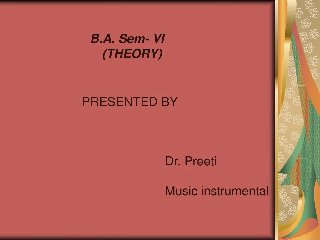 b a sem vi theory