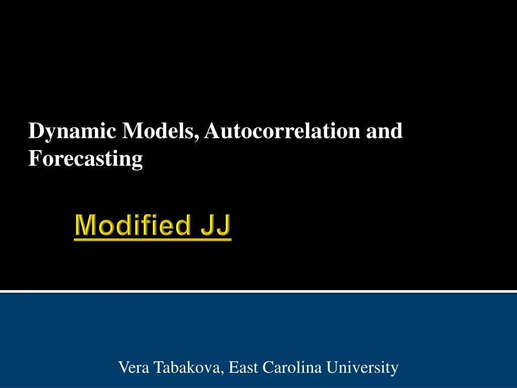 dynamic models autocorrelation and forecasting