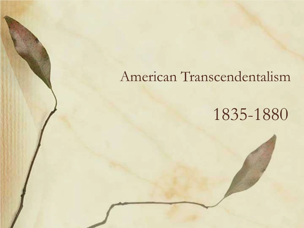 american transcendentalism