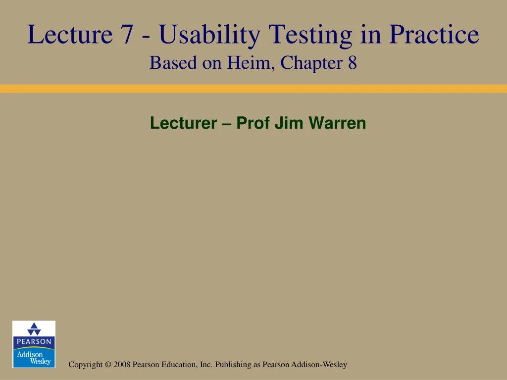 lecturer prof jim warren