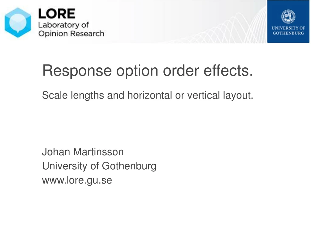 response option order effects