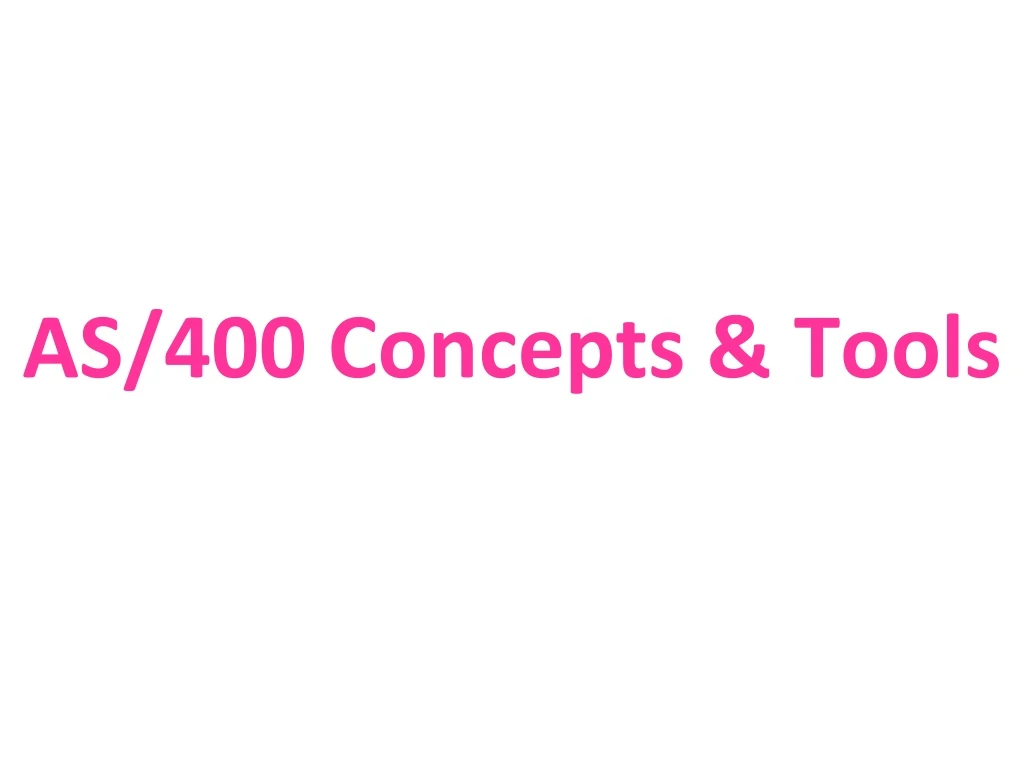 as 400 concepts tools