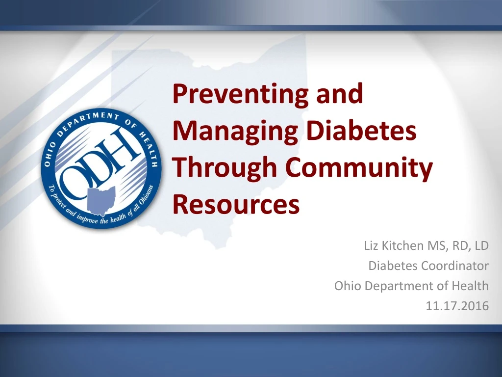 preventing and managing diabetes through community resources