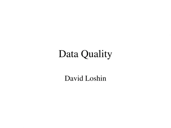 Data Quality