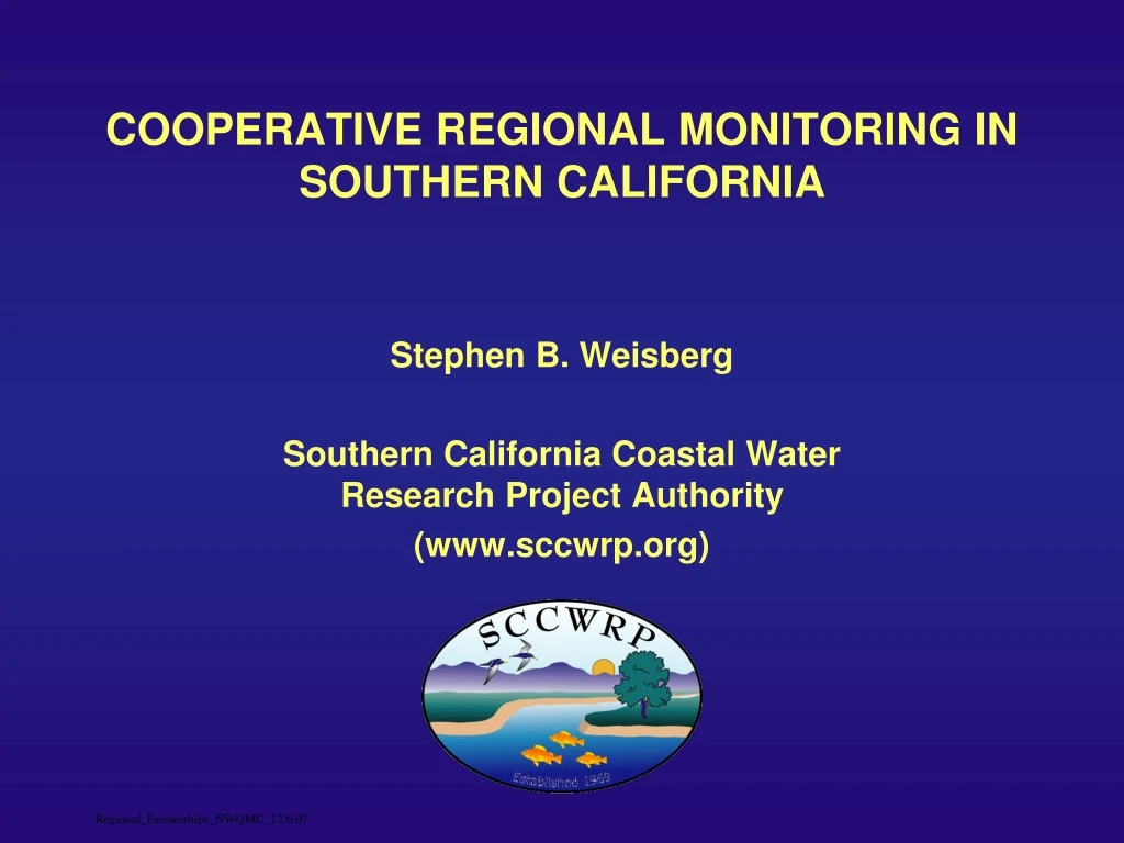 cooperative regional monitoring in southern california