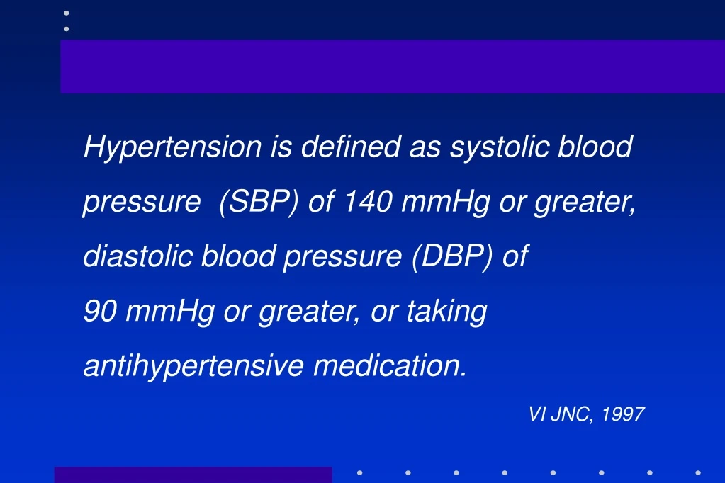 hypertension is defined as systolic blood