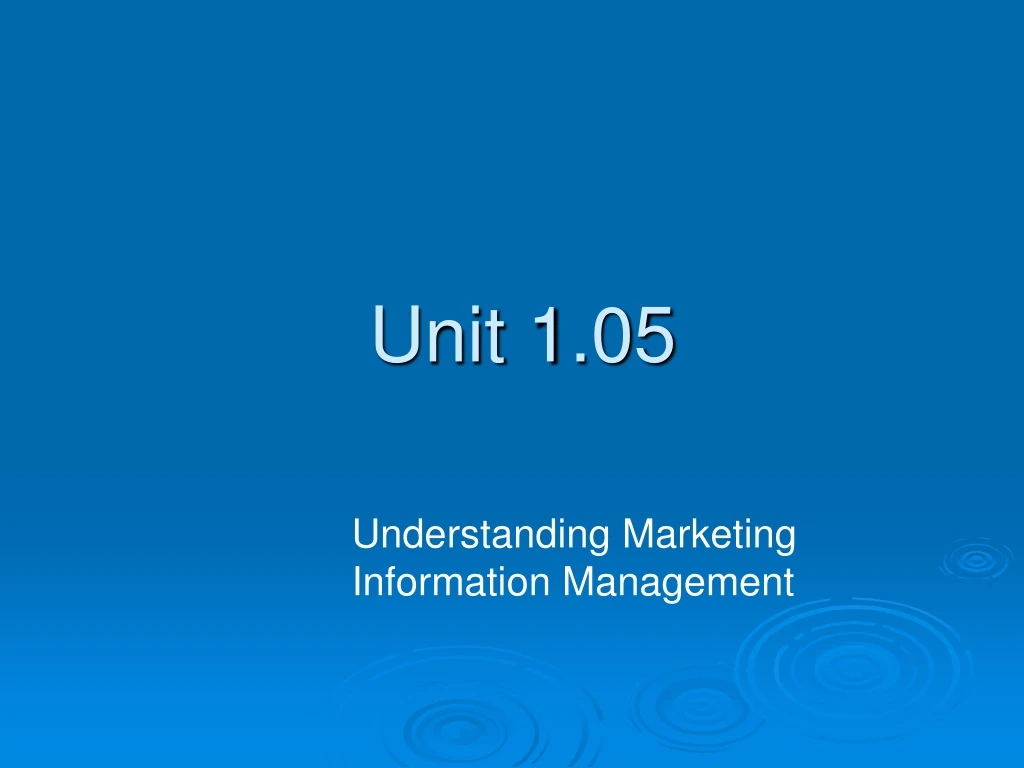 unit 1 05