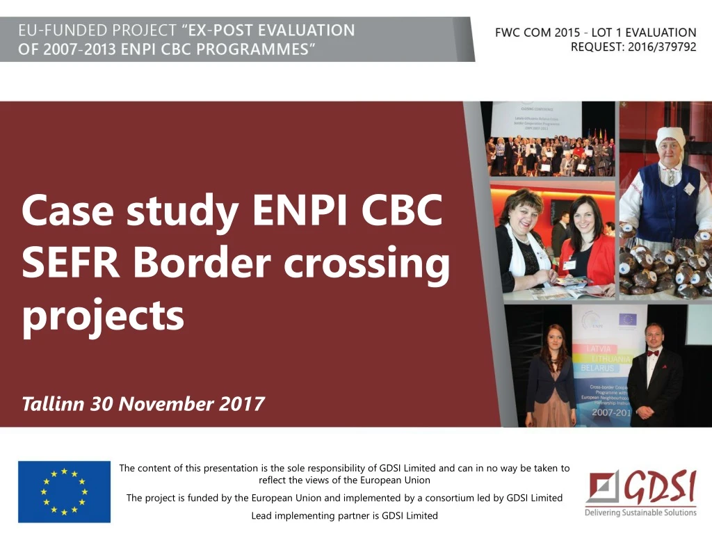 case study enpi cbc sefr border crossing projects tallinn 30 november 2017