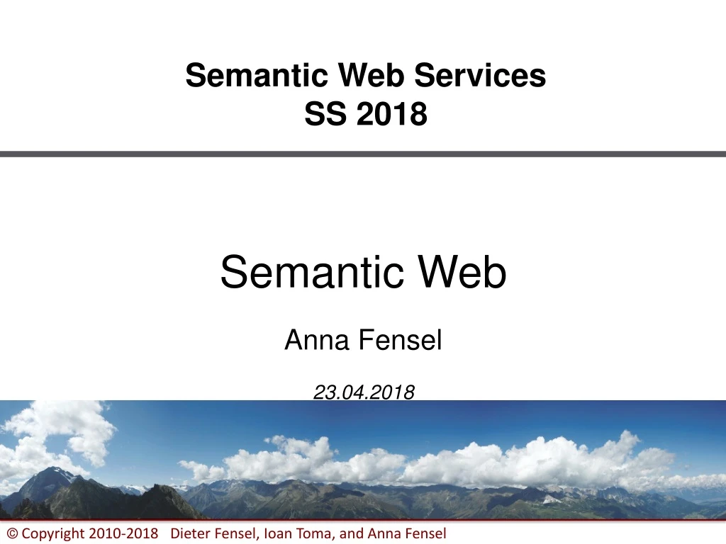 semantic web services ss 2018