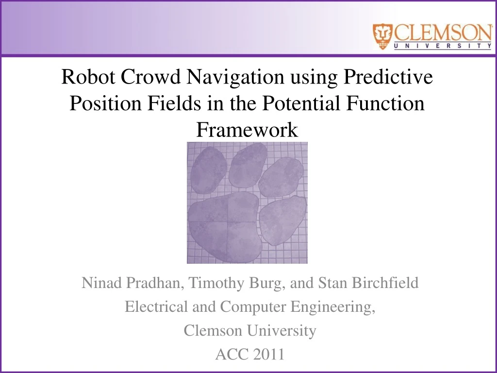 robot crowd navigation using predictive position fields in the potential function framework