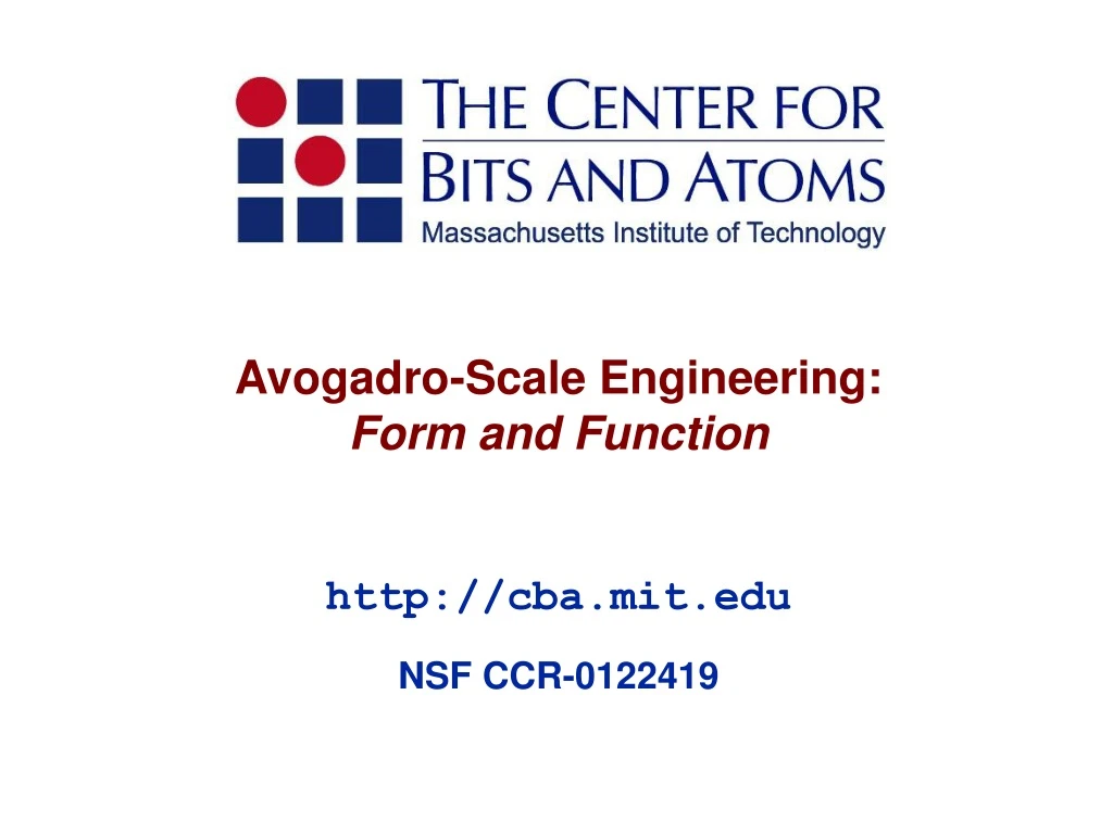 avogadro scale engineering form and function http