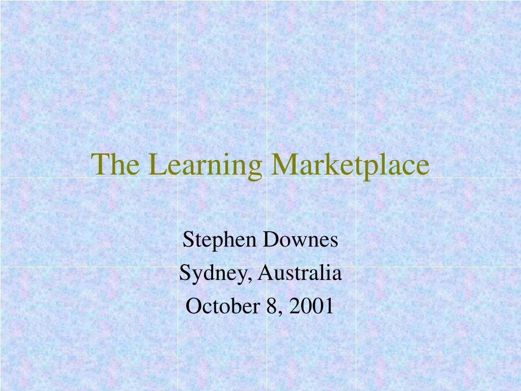 the learning marketplace