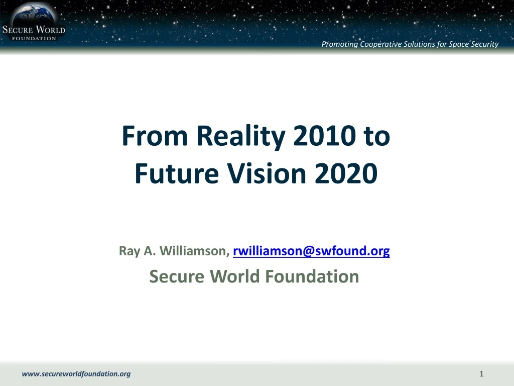 from reality 2010 to future vision 2020