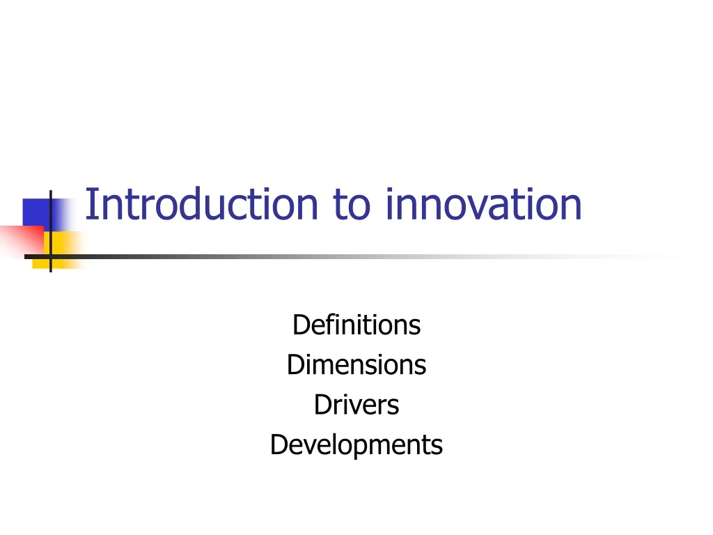 introduction to innovation