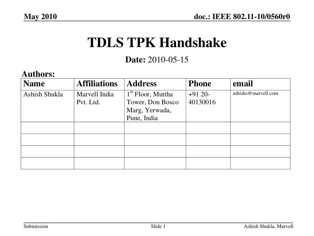 tdls tpk handshake