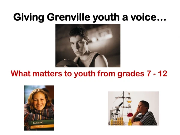 Giving Grenville youth a voice…