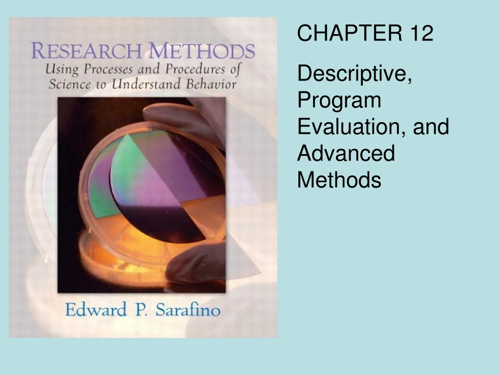 chapter 12 descriptive program evaluation