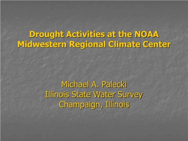 Drought and the Midwest