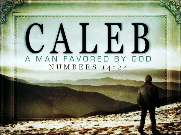 I. CALEB “WHOLLY FOLLOWED THE LORD”  Numbers 14:24