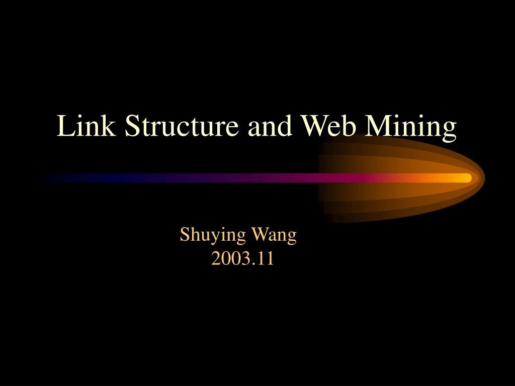 link structure and web mining