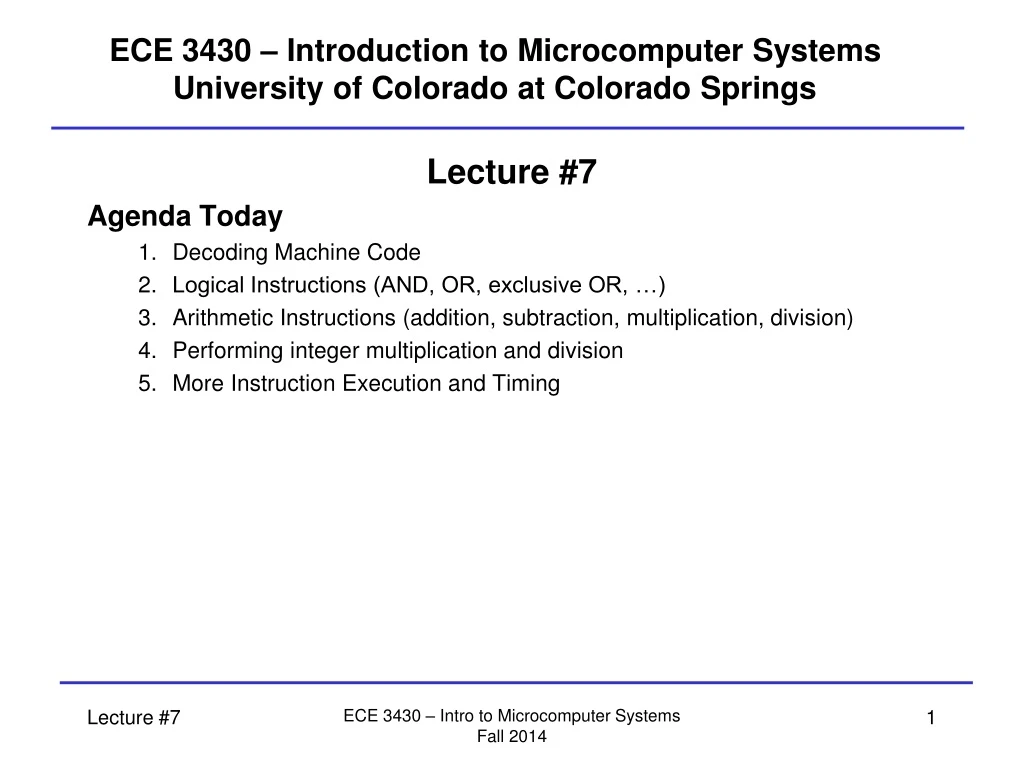 ece 3430 introduction to microcomputer systems university of colorado at colorado springs