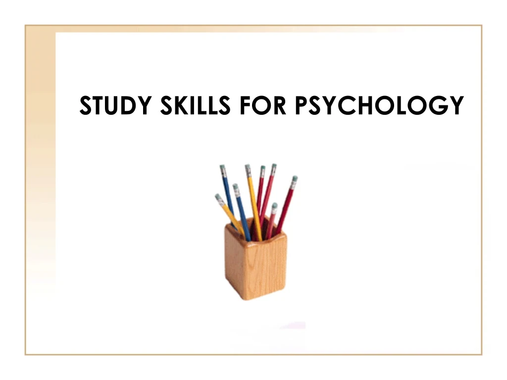 study skills for psychology