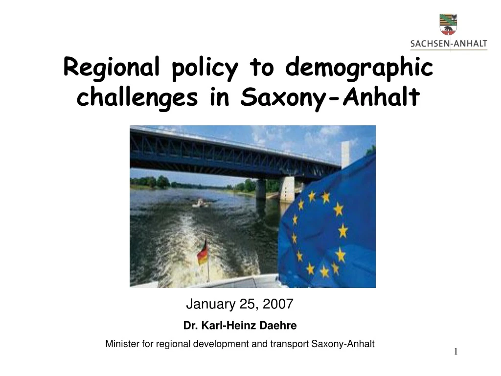 regional policy to demographic challenges in saxony anhalt