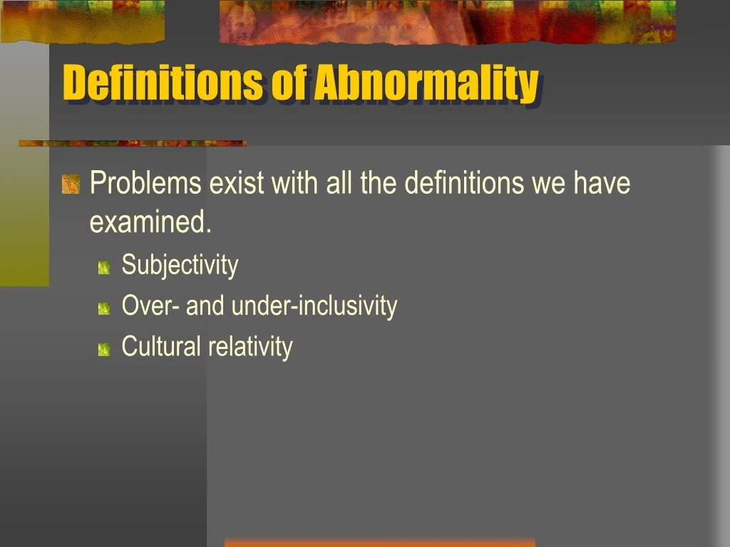 definitions of abnormality