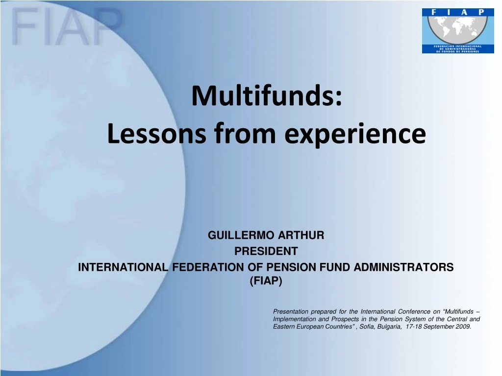 guillermo arthur president international federation of pension fund administrators fiap