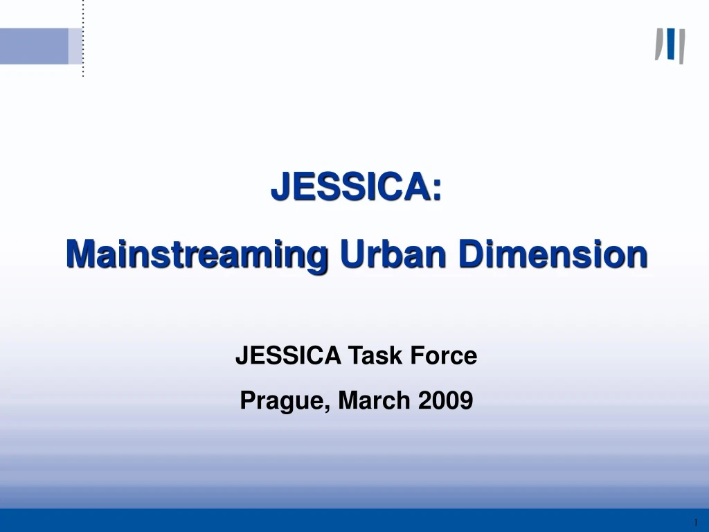 jessica mainstreaming urban dimension jessica