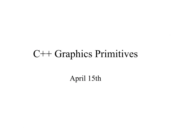 C++ Graphics Primitives