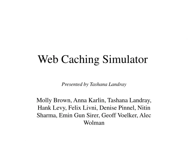 Web Caching Simulator