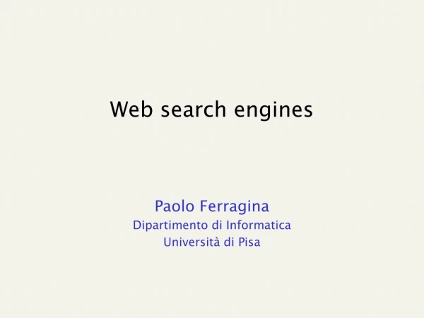 Web search engines