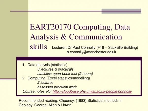 EART20170 Computing, Data Analysis &amp; Communication skills