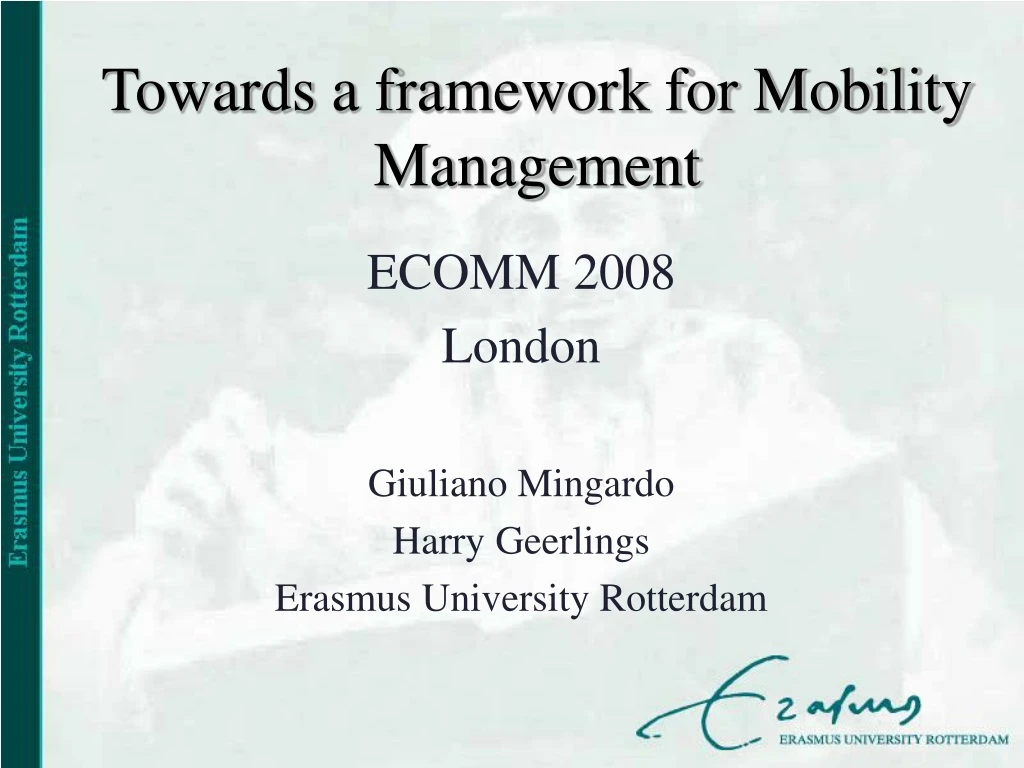towards a framework for mobility management