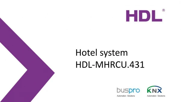 Hotel system HDL-MHRCU.431