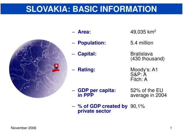 SLOVAKIA: BASIC INFORMATION
