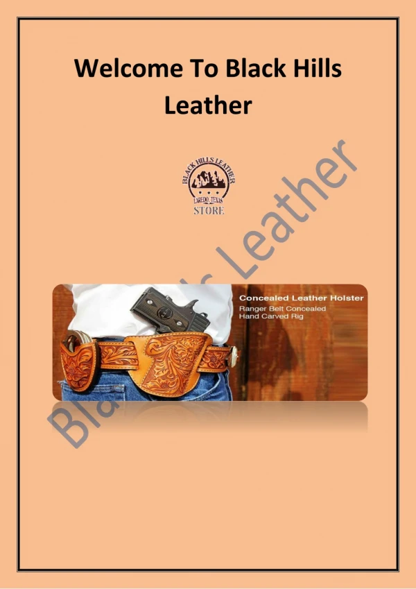 Leather Phone Cases , Single Action Holsters - Blackhillsleather.com
