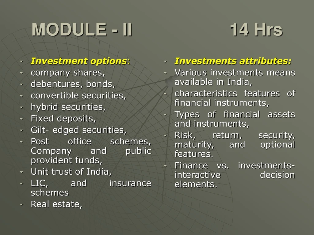 module ii 14 hrs