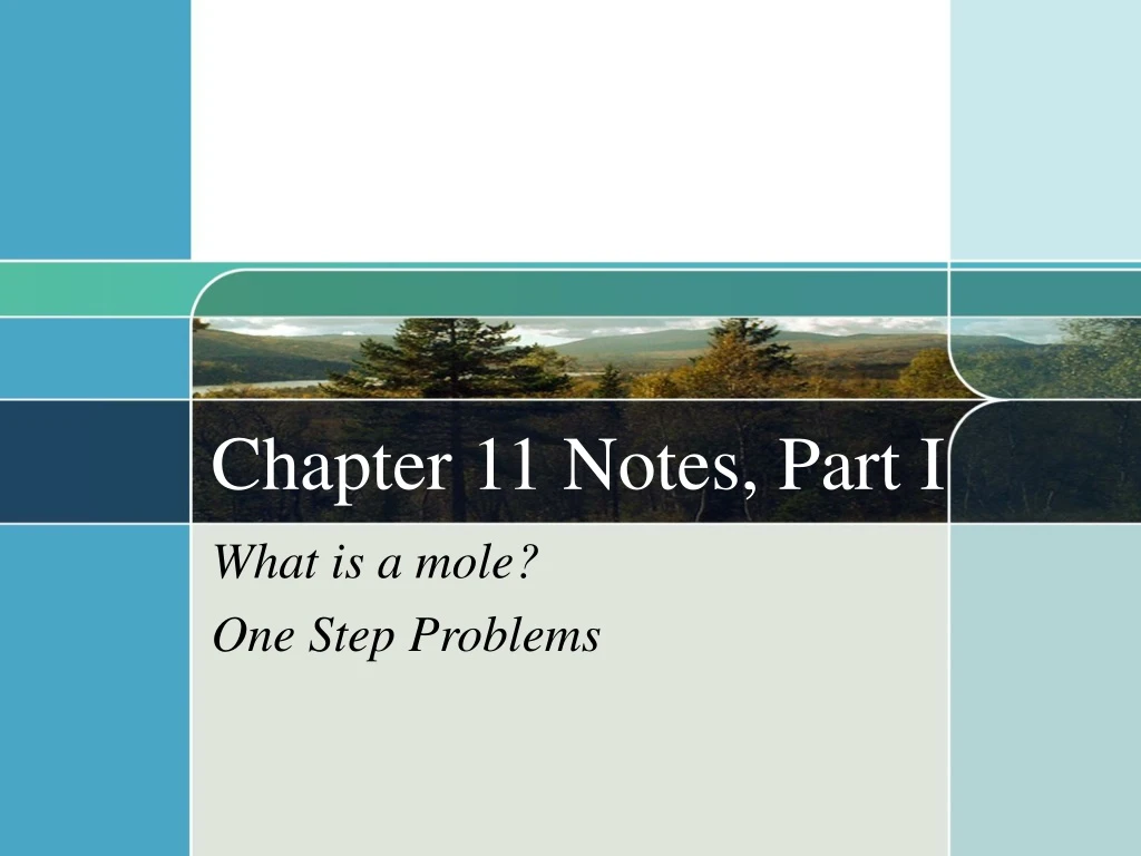 chapter 11 notes part i