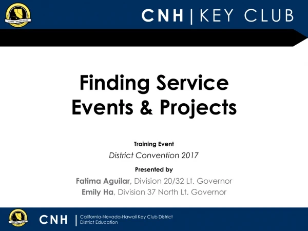 Finding Service Events &amp; Projects