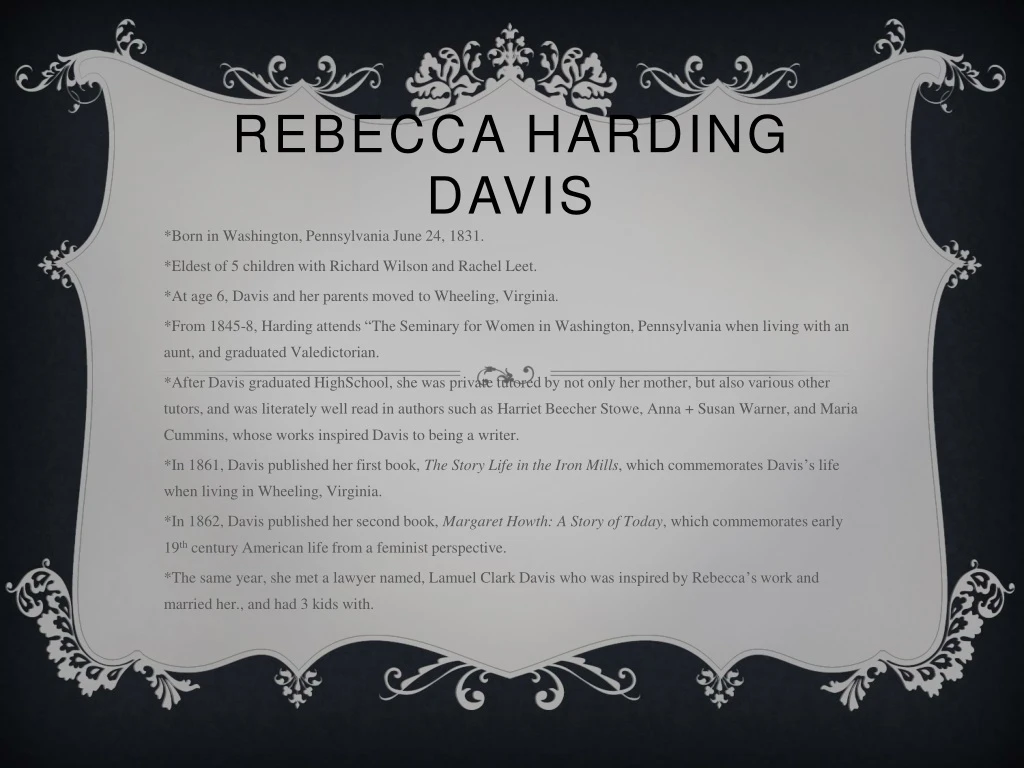 rebecca harding davis