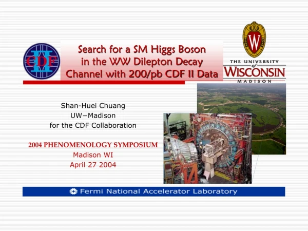 Search for a SM Higgs Boson in the WW Dilepton Decay Channel with 200/pb CDF II Data