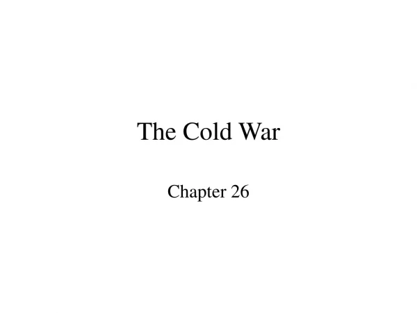 The Cold War