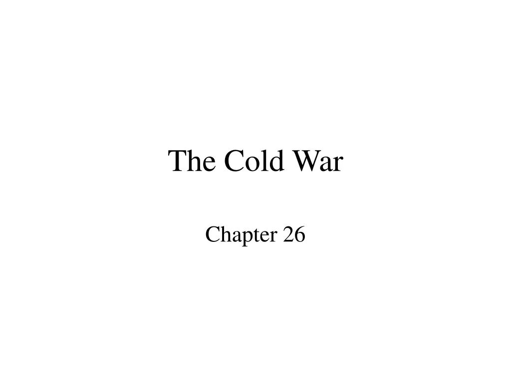 the cold war