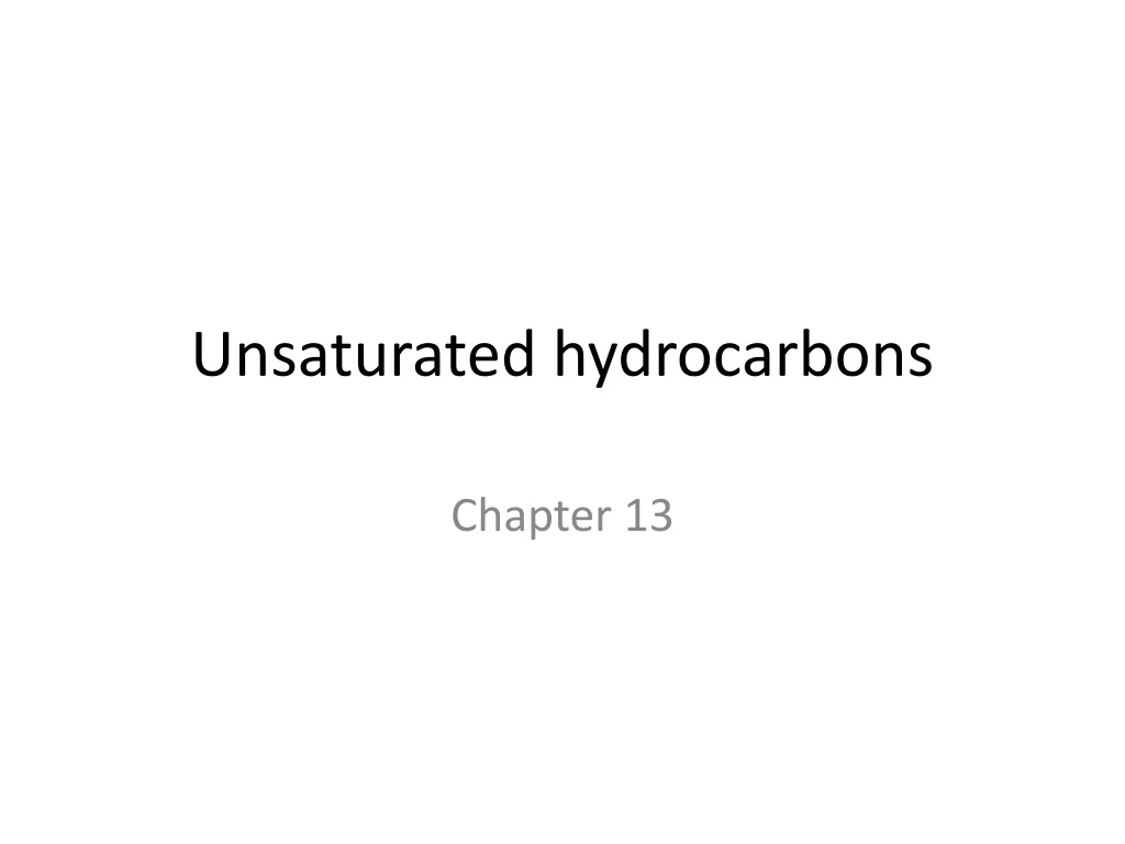 unsaturated hydrocarbons