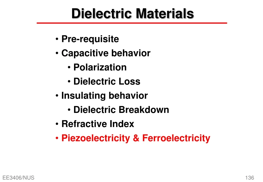 dielectric materials