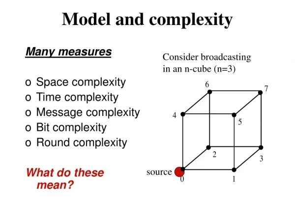 Model and complexity